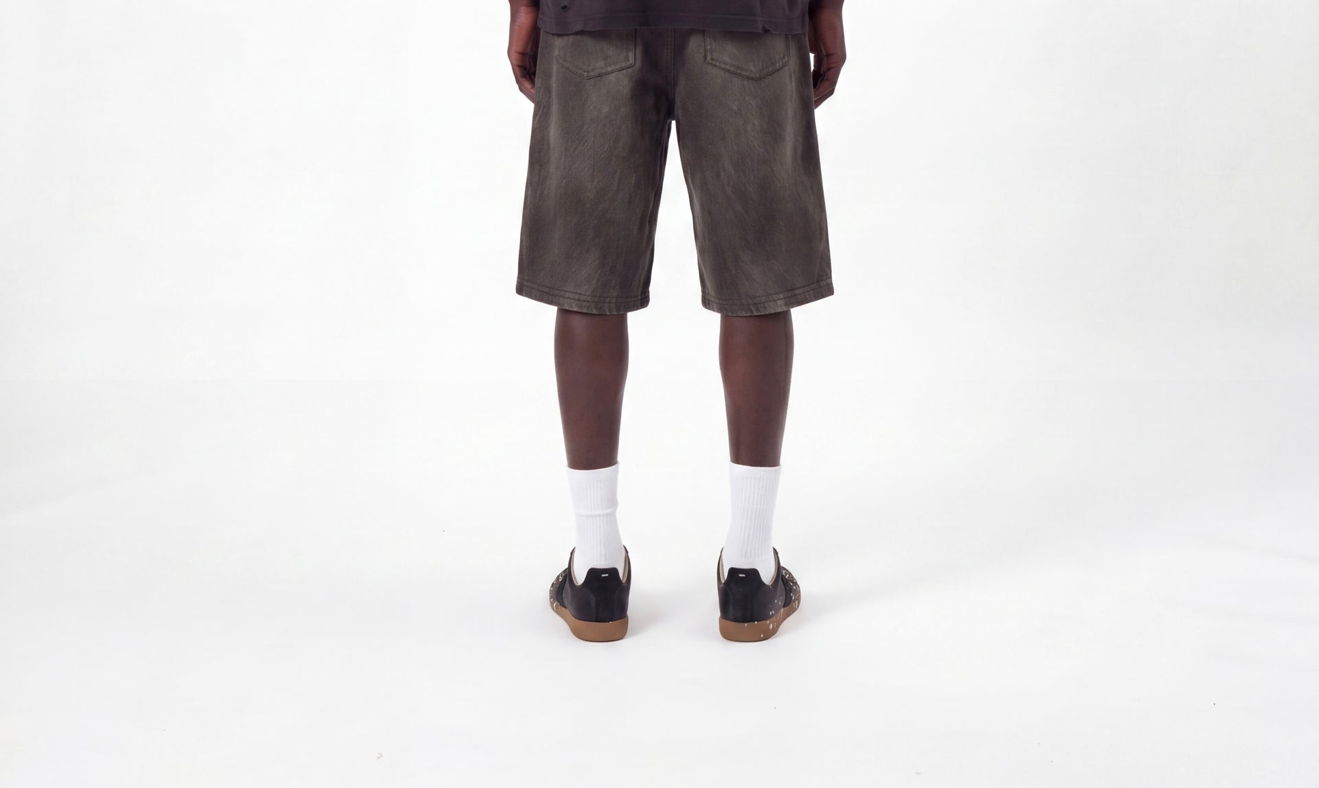 Anti Everything Black Leather Shorts